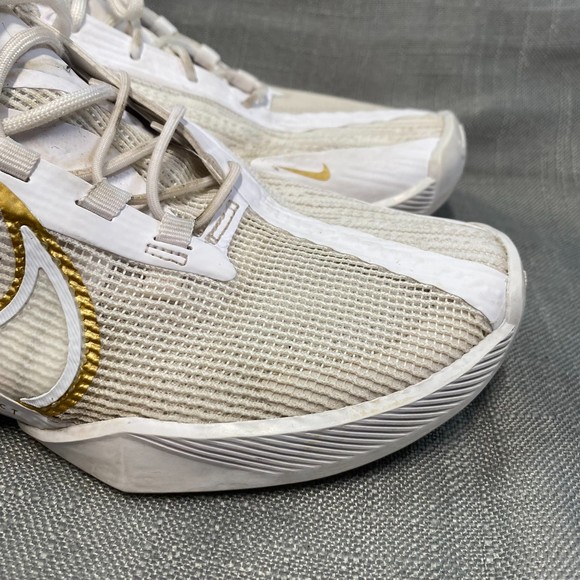 Nike React Metcon Turbo 'White Metallic Gold' CT1249-100 Women Trainers Sz 7.5 - Picture 4 of 9